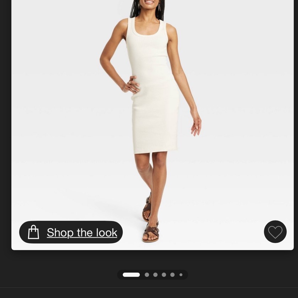 Universal Thread Cream Midi Sheath Dress with Sleeveless Design and Scoop Neck